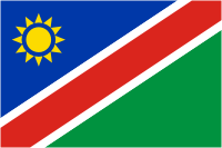 Намибия, флаг - векторное изображение