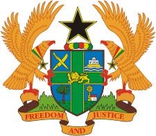 Ghana, Wappen - Vektorgrafik