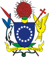Cook Islands, coat of arms - vector image