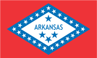 Arkansas, flag - vector image