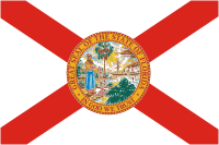 Флорида, флаг - векторное изображение