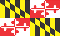 Maryland, flag - vector image