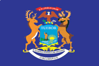 Michigan, flag - vector image