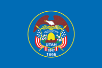 Utah, flag (1922) - vector image