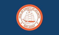 Векторный клипарт: Атлантик (округ в Нью-Джерси), флаг