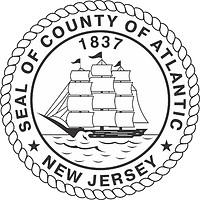 Vector clipart: Atlantic county (New Jersey), seal (black & white)