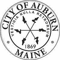 Auburn (Maine), seal (black & white)  - vector image