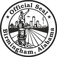 Birmingham (Alabama), seal (black/white) - vector image