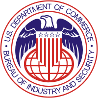 Департамент торговли США, печать Бюро промышленности и безопасности