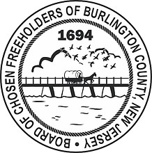 Vector clipart: Burlington county (New Jersey), seal (black & white)