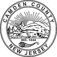 Кэмден (округ в Нью-Джерси), печать (ч/б) - векторное изображение