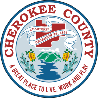 Cherokee County Georgia seal vector image