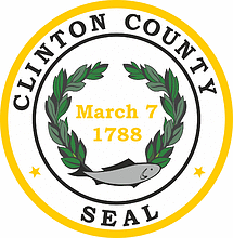 Clinton county (New York), seal - vector image