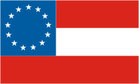 Confederate States of America, flag (1861-1863, 13 stars; The Stars and Bars) - vector image