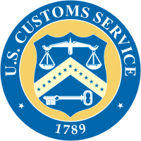 U.S. Customs Service, former seal - vector image