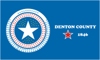 Denton (county in Texas), sesquicentennial flag - vector image