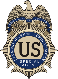 Департамент юстиции США, знак специального агента Управления по борьбе с наркотиками