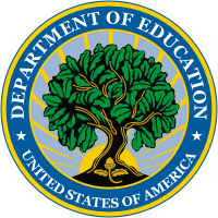 Департамент образования США, печать - векторное изображение