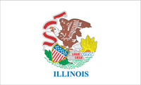 Иллинойс, флаг - векторное изображение