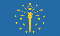 Indiana, flag - vector image