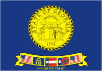 Джорджия, флаг (2001 г.) - векторное изображение