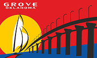 Vector clipart: Grove (Oklahoma), flag