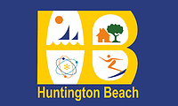 Vector clipart: Huntington Beach (California), flag