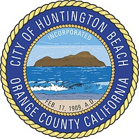 Huntington Beach (Калифорния), печать - векторное изображение