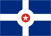 Индианаполис (Индиана), флаг - векторное изображение