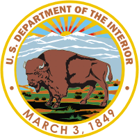 Департамент внутренних дел США, печать - векторное изображение