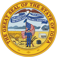 Iowa, state seal - vector image