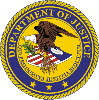 U.S. Department of Justice, seal - vector image