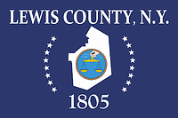Векторный клипарт: Льюис (округ штате в Нью-Йорк), флаг