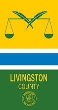 Vector clipart: Livingston county (New York), vertical banner