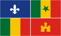 Louisiana, Creole flag - vector image