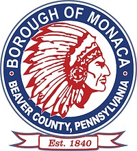 Monaca (Pennsylvania), seal - vector image