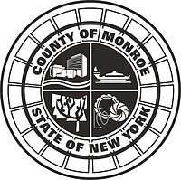 Vector clipart: Monroe county (New York), seal (black & white)