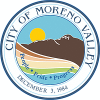 Moreno Valley (California), seal - vector image