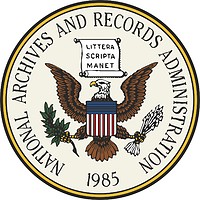 U.S. National Archives and Records Administration (NARA), seal - vector image