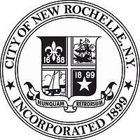 Vector clipart: New Rochelle (New York), seal (black & white)