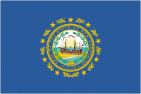 New Hampshire, flag - vector image