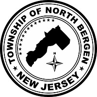 North Bergen (New Jersey), seal (black & white) - vector image