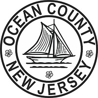 Ocean county (New Jersey), seal (black & white) - vector image