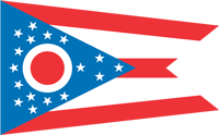 Ohio, flag - vector image