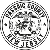 Passaic county (New Jersey), seal (black & white) - vector image