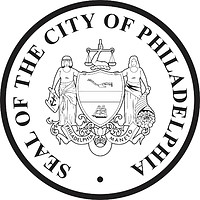 Philadelphia (Pennsylvania), seal (black & white) - vector image