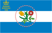 Квинс (боро в Нью-Йорке), флаг - векторное изображение