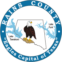 Rains County (Texas), seal - vector image
