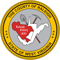 Raleigh county (West Virginia), seal - vector image
