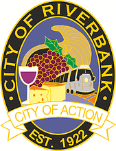 Vector clipart: Riverbank (California), logo